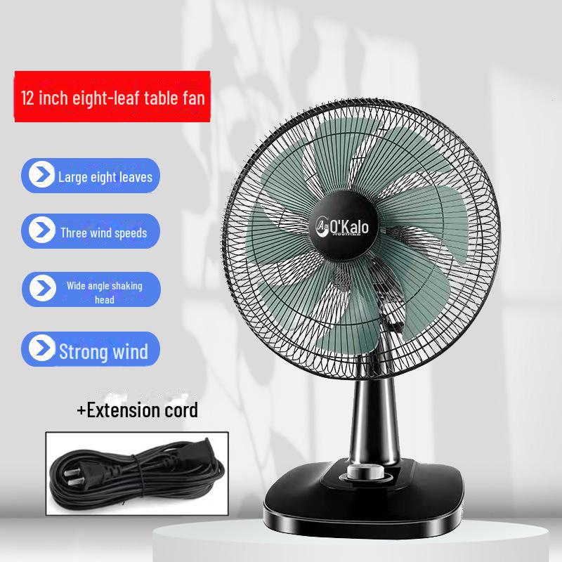 Бесшумный настольный электрический вентилятор: 12/16-дюймовый качающийся настольный вентилятор для дома или общежития