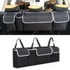 Органайзер для багажника автомобиля, регулируемая сетка для хранения на заднем сиденье, вместительная многофункциональная универсальная сумка-органайзер для автомобильного сиденья