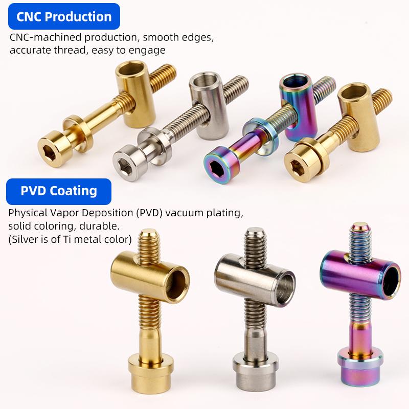 Deemount Титановые Болты для Подседельного Штыря 30/40 мм CNC-обработанный TC4 Винт Крепление Седла Велосипеда M4 Шестигранный Шлиц Крепление Подседельного Штыря MTB Дорожный