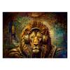 Wallpaper Golden lion Abstraction