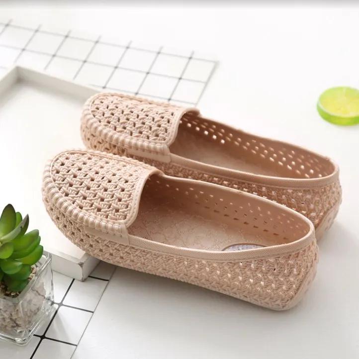 WTEMPO Черные дышащие нескользящие повседневные рабочие туфли на плоской подошве с толстым каблуком, женские весенне-летние однотонные туфли большого размера