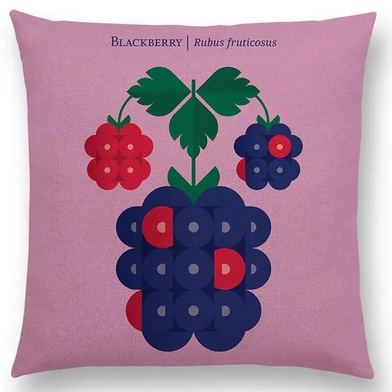 Прекрасные фрукты овощи наволочка лимон ананас авокадо ежевика лук свекла огурец наволочка на диванную подушку