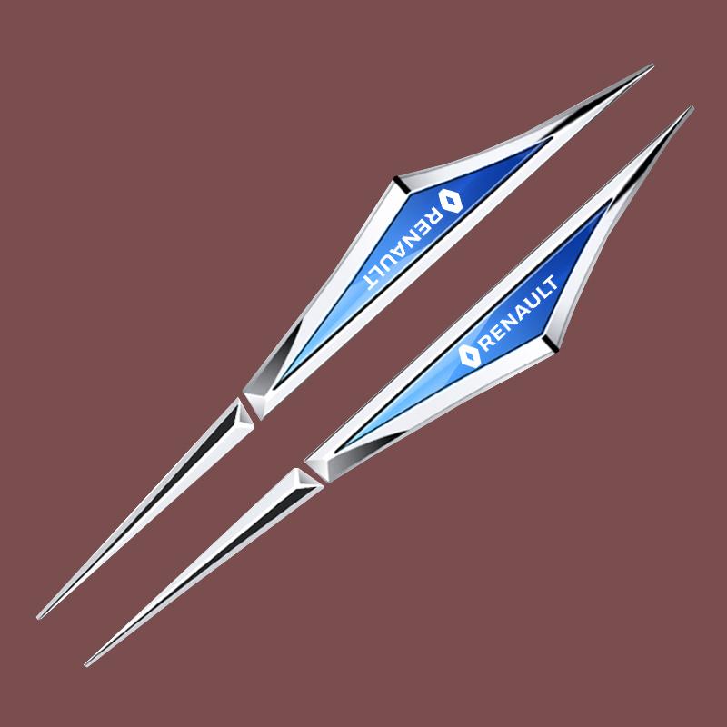 Внутренние наклейки Углеродное волокно Наклейки-эмблемы на крыло автомобиля Наклейки Подходят для Renault RS Koleos Captur Kadjar Megane Clio Ta