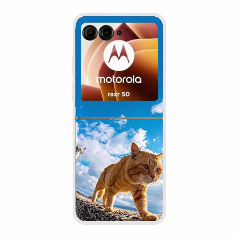 Чехол для Motorola Razr 50 Ultra Пластиковый Жесткий Окрашенный Мультяшный Прозрачная Задняя Крышка Чехол для Motorola Razr 50 5G Жесткий ПК Чехол 50