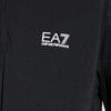 Emporio Armani EA7 Весна-Лето 2024 Поло с полосатой отделкой и логотипом-буквой, мужская футболка с коротким рукавом, верх Черный 6DPF18-PJ27Z-1200
