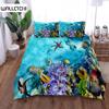 Underwater Fishes Duvet Cover Set King Queen Double Full Twin Single Size Duvet Cover Pillow Case Bed Linen Set