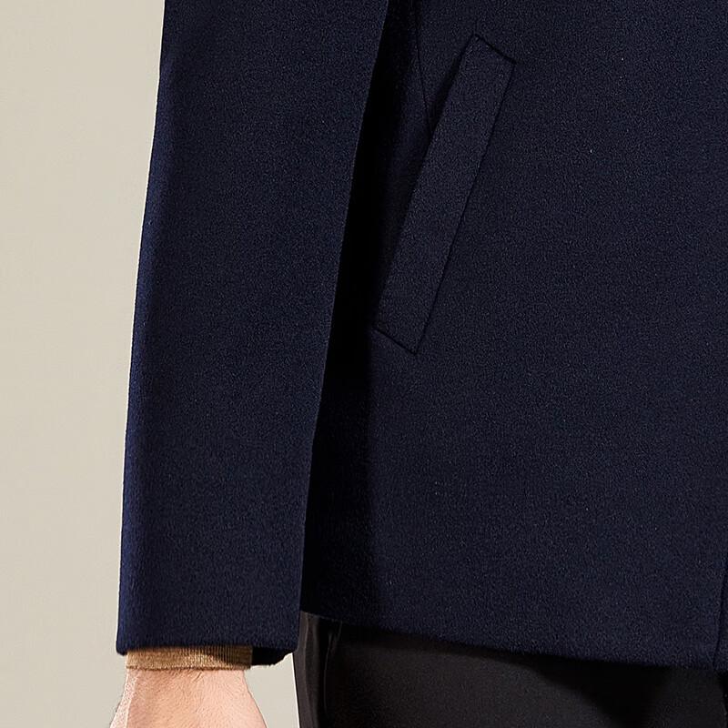 Antonio Men's Classic Wool Blend Overcoat with Removable Cashmere Liner
