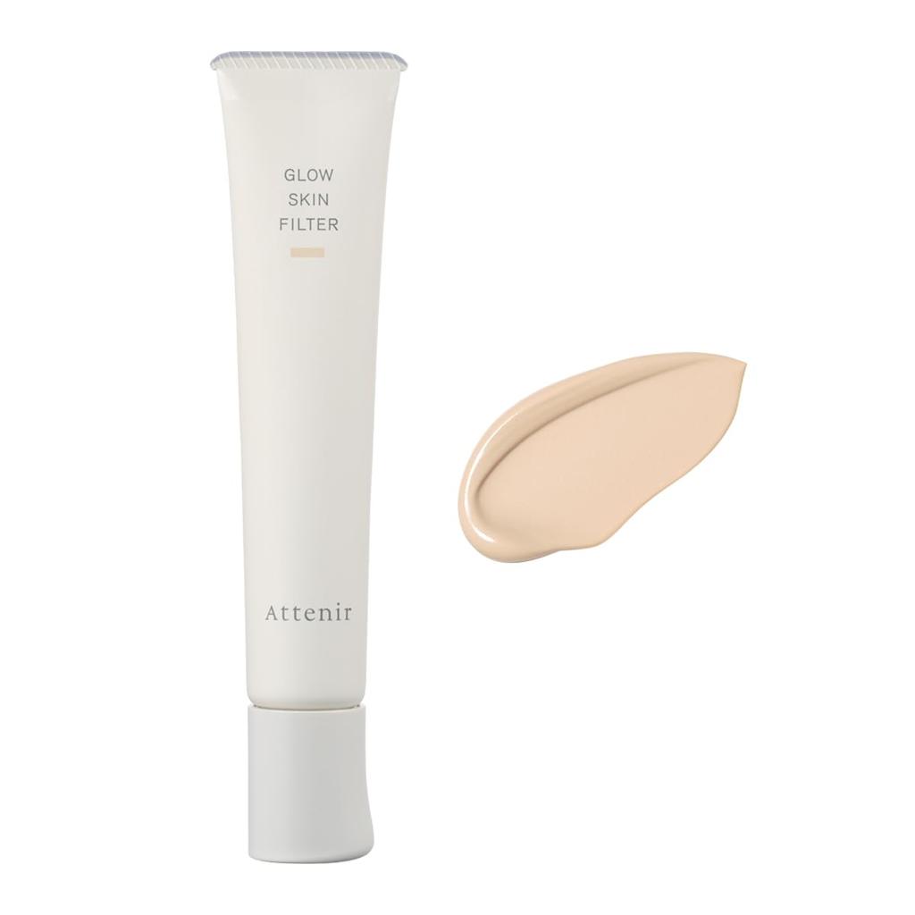 Attenir Glow Skin Filter Бежевый (SPF35 PA+++ 30г) Солнцезащитный крем, Сыворотка и База под макияж Кремовый тип (Сужение пор Увлажнение Выравнивание тона Неровный тон кожи