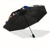 Handsome Son Goku & Cute Son Goku Automatic Opening and Closing Umbrella, Lightweight 3-Fold, With Cute Cartoon Characters, Suitable for Hom