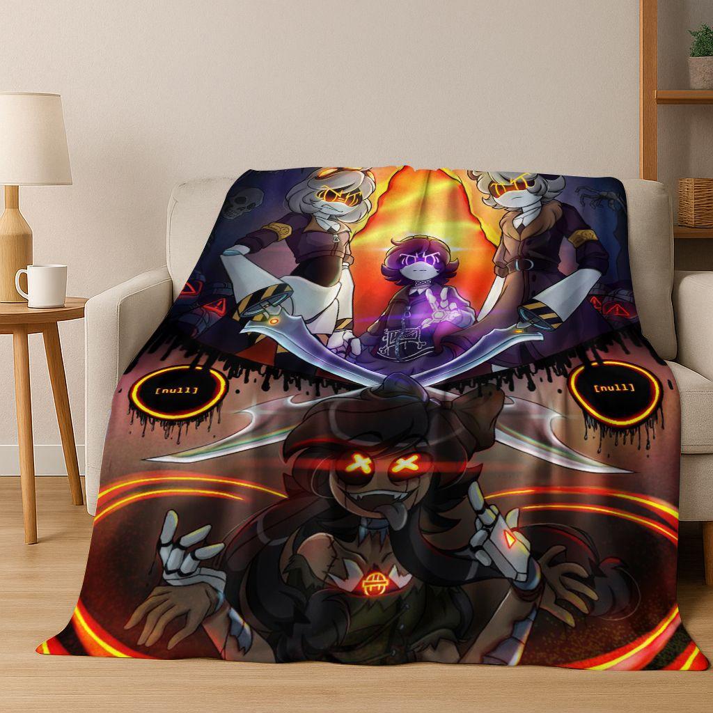 Cartoon Murder Drones Uzi Robot Art Flannel Blanket,Cozy Soft Throw Blanket for Home Bedroom Bed Sofa Picnic Cover Gift Kids