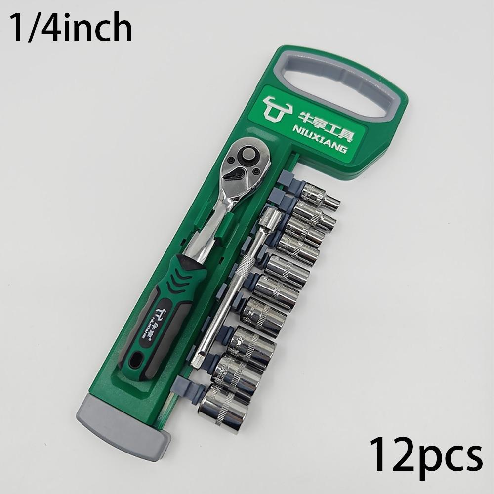 Инструмент Гаечный ключ Накидной Механик 1/2" Автомобильный Торцевой 1/4" 3/8" Инструменты Ремонт Трещотка Набор Ручной Гараж Мастерская Автомобильный