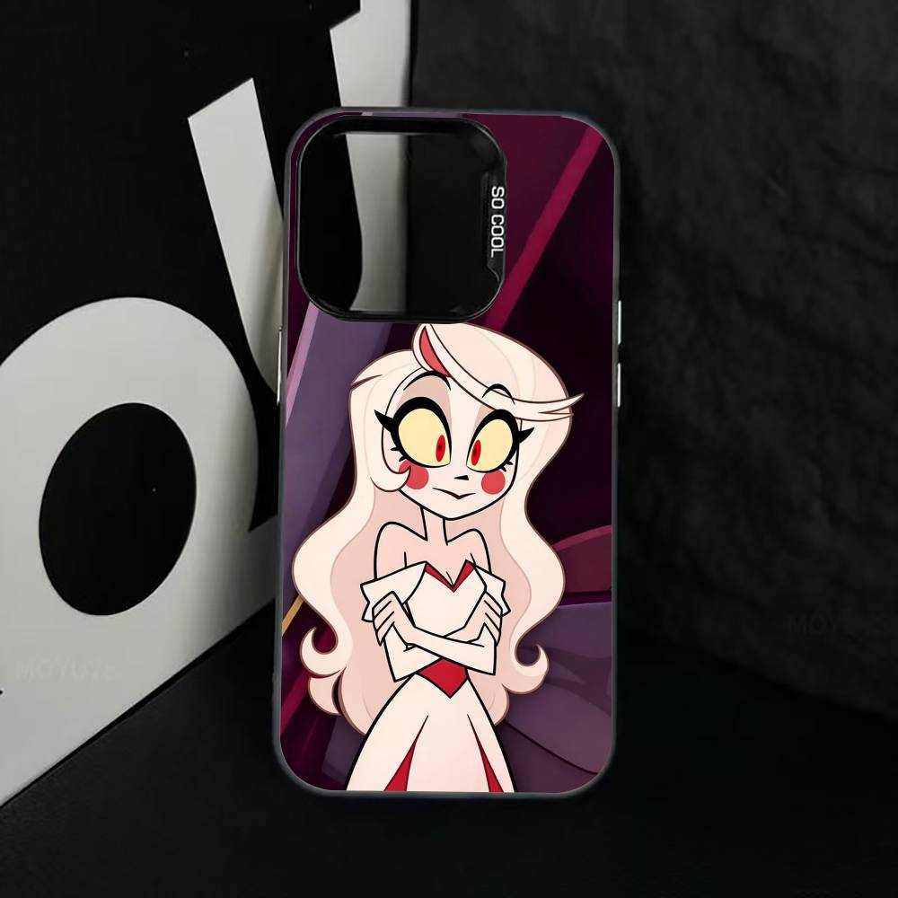 H-Hazbin C-Charlie Чехол для телефона для iPhone 17,16,15,14,13,12,11 Plus,Pro Max,XS,Красочный серебристый чехол для телефона Funda Cover