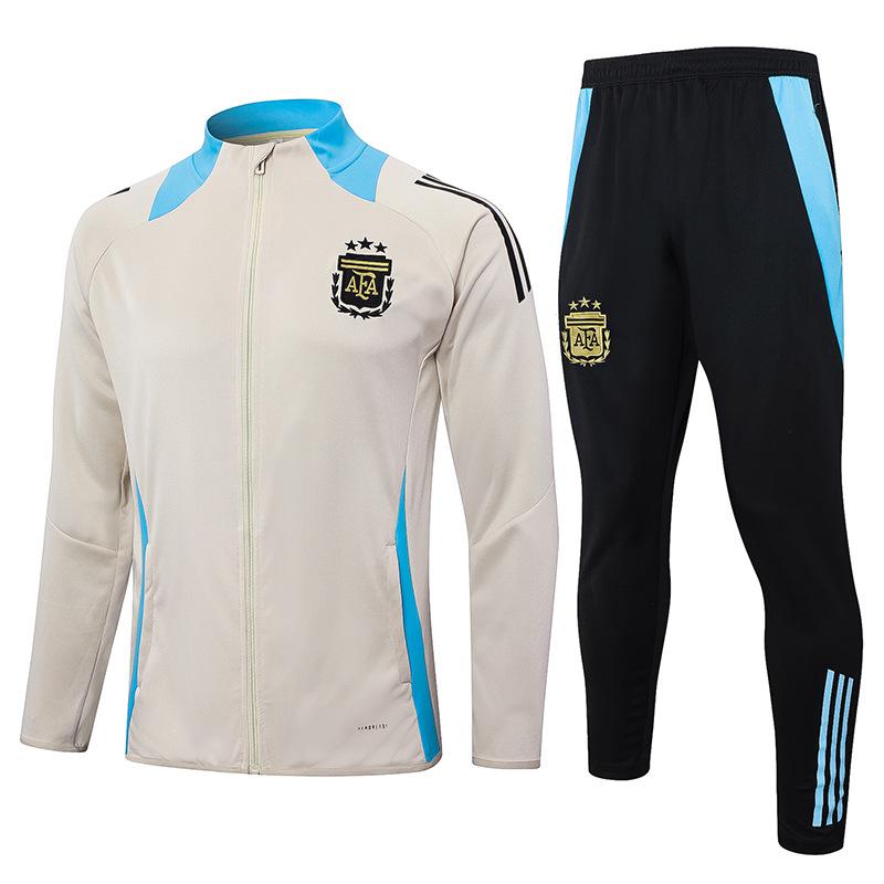 2024 country captain zipper Argentina Portugal Italy Brazil Germany warm-up jersey football jersey