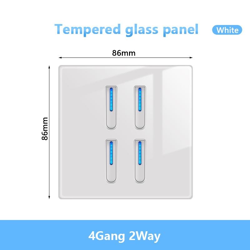 Белый светодиодный индикаторный световой выключатель Панель стеклянная клавиша пианино Самовосстанавливающийся настенный выключатель розетка, UK FR EU Универсальная электрическая розетка USB
