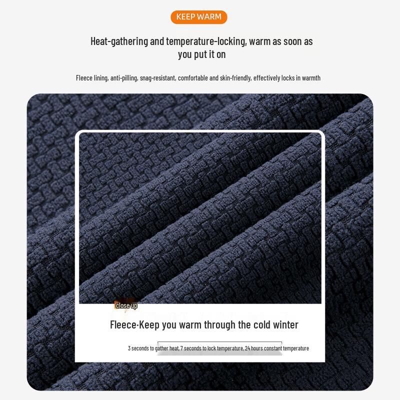 SHANSHAN Men's 3-in-1 Winter Detachable Hooded Fleece Jacket
