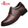 Мужские кожаные туфли, увеличивающие рост, каблук 6/8 см, деловые туфли для вечеринок и свадеб, удобные повседневные туфли