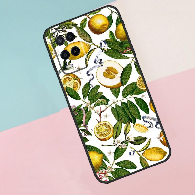Тропический летний фрукт Лимон Для Oppo A17 A77 A60 A74 A94 A54 A18 A38 A58 A78 A98 A40 A80 A16 A76 A96 A15 A57S Чехол для телефона