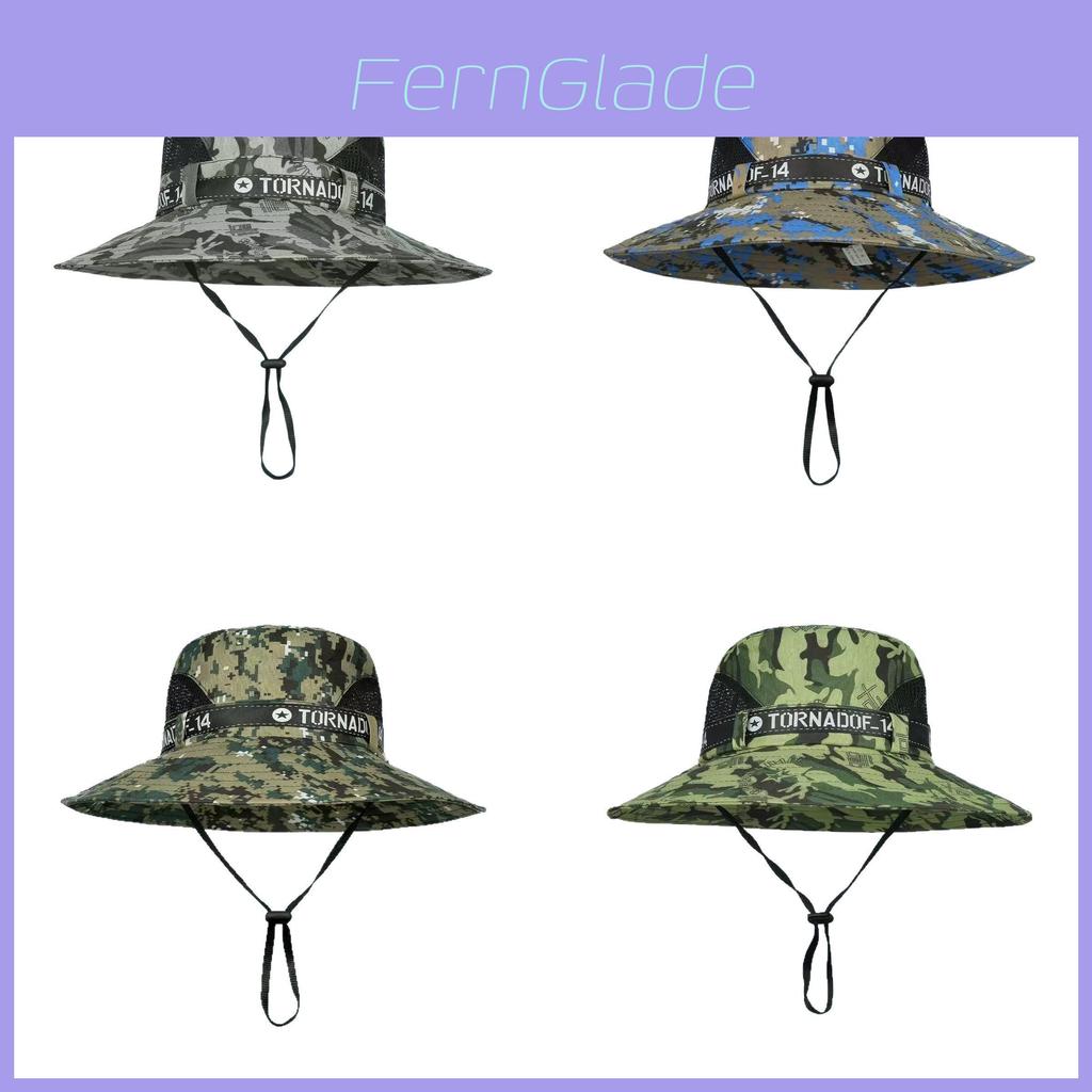 Camouflage Fisherman Hat With Wide Brim For Men Summer Sun Protection And Breathability