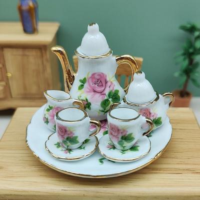 Мини Китайская Чайная Чашка Керамический Набор Бутылок для Кукольного Домика для Куклы BJD 1/6 / для Куклы Барби 1,5 дюйма / Куклы Блайз