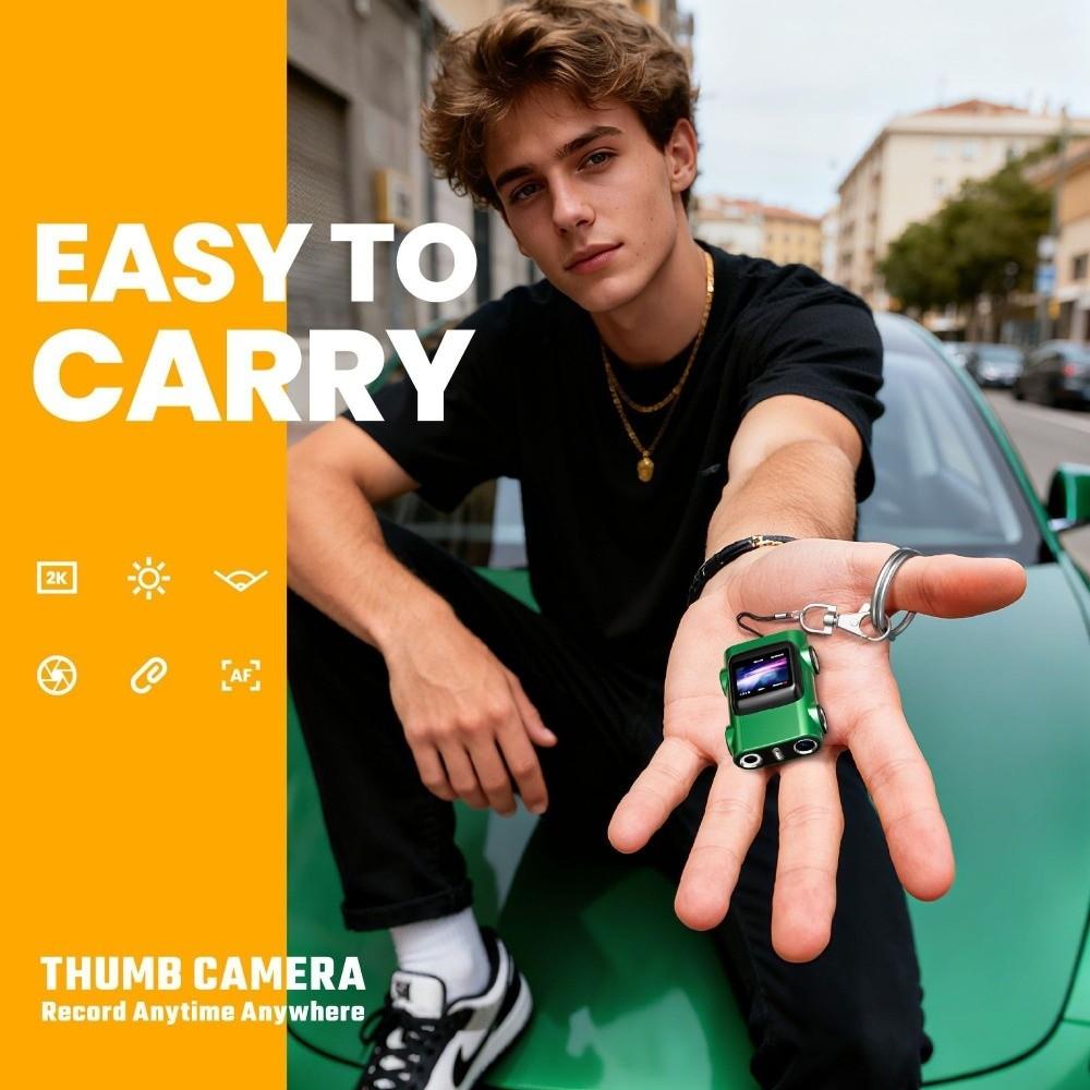 Car Shaped Mini Thumb Camera 130° Wide Angle Lens Camera Keychain New Student Sports Video Camera