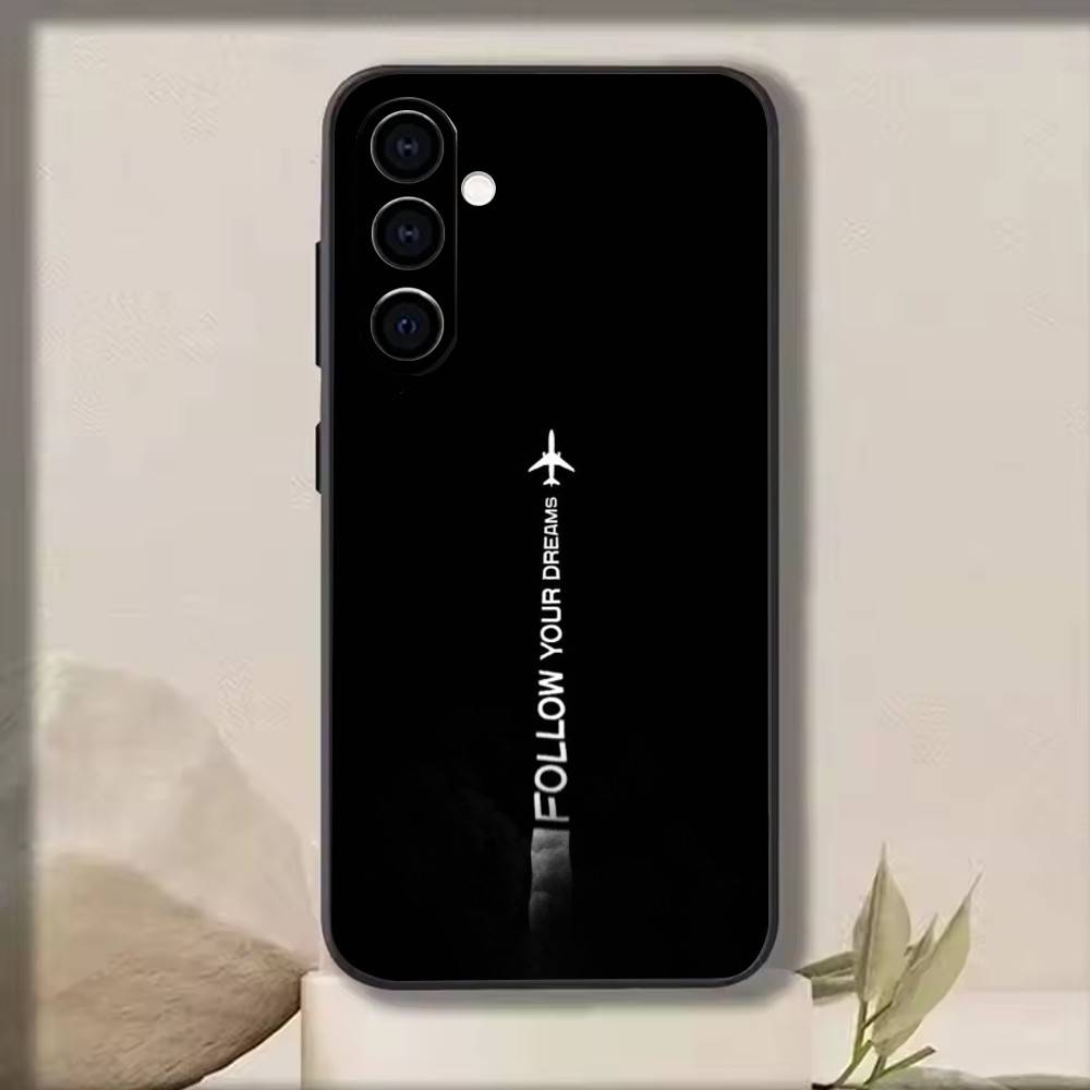 Чехол для телефона Samsung Galaxy A73, A72, A71, A70, A53, A52, A51, Другие, с дизайном "Маршрут самолета, вдохновленный путешествиями", Мягкий черный
