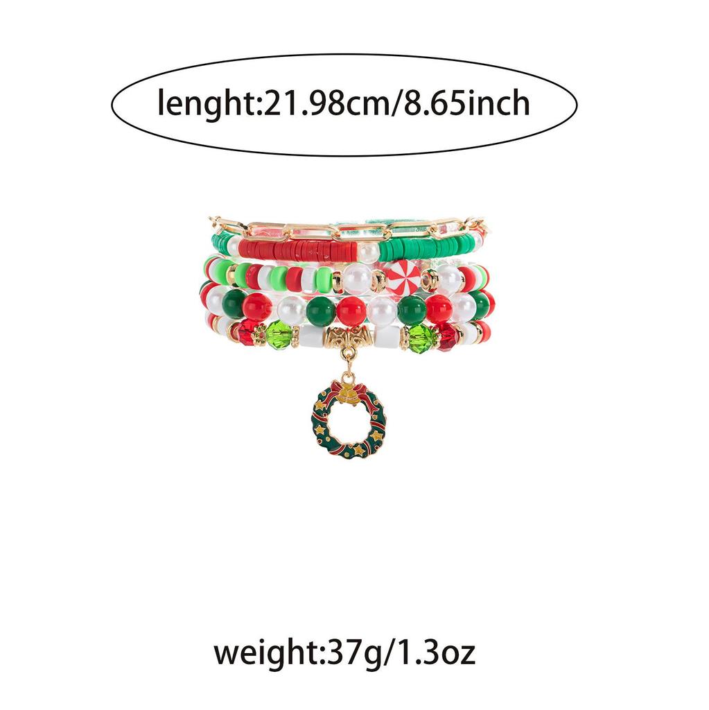 Европейский и американский рождественский браслет из бисера с оленями: Креативные женские праздничные украшения