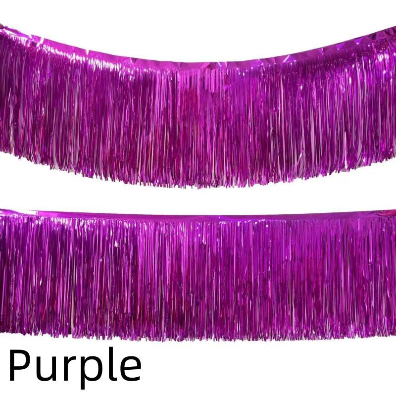 2/1 упаковка фольгированной бахромы гирлянды металлической мишуры растяжки баннеры для парада поплавки день рождения свадьба рождественская вечеринка декор
