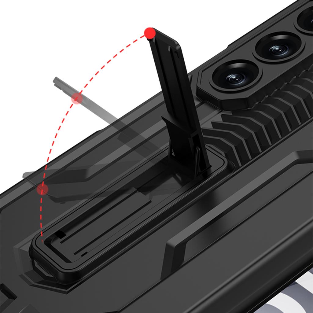 Hard Armor Hinge Protection Phone Cover for Samsung Galaxy Z Fold 6 Case with Pen Slot Bracket Screen Protector