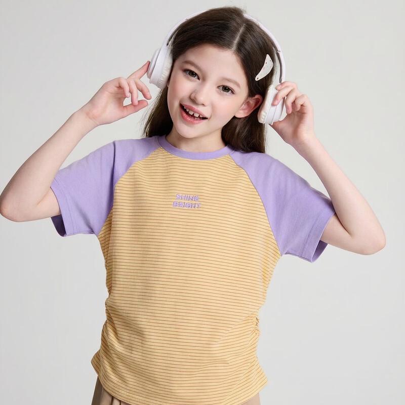 Deesha Girls' Colorblock Raglan Sleeve Short-Sleeve T-Shirt