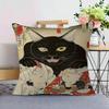 Funny Japanese Woman Yelling At Cat Doge Cushion Cover Car Throw Pillow Case For Sofa Car Christmas Gift 40x40cm 45x45cm