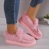Women Winter Boots Warm Plush Velvet Ankle Snow Boots Lace Up Soft Winter Sneakers Comfortable Cotton Shoes for Women