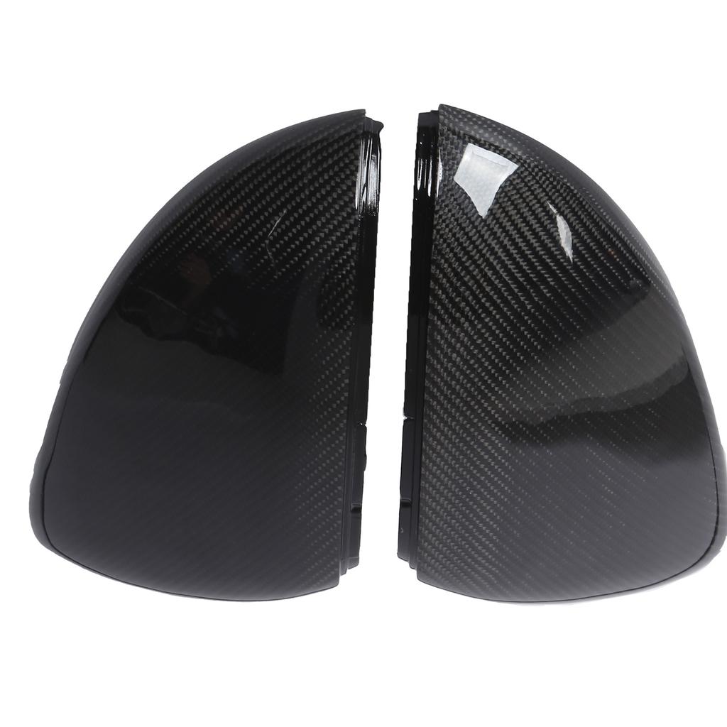 2PCS Rearview Mirror Cover Carbon Fiber Replaceable Backing Car Replacement for MK7 MK7.5 R
