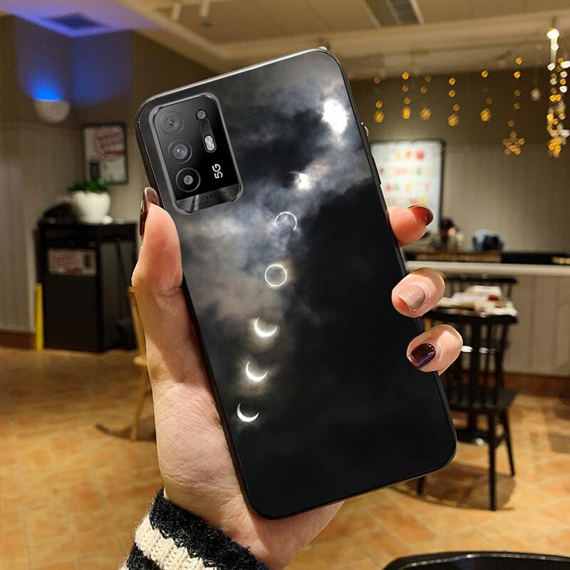 Чехол для телефона «Луна, звезды, космический астронавт» для OPPO A54 A74 A94 A53S A9 A5 A15 A16 A91 A96 A76 Reno8 8Pro Reno2 Z