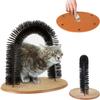 Cats Scratching Arch Cat Massage Scratcher with Brush Scratching Post Stress Relief Pet Scratch Toy Furniture Protector