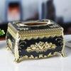 Роскошный набор коробок для салфеток в европейском стиле с розами, кронштейн для хранения салфеток, подходит для спален, офисов, ванных комнат, домов, путешествий, ресторанов
