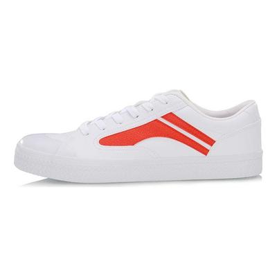 Li Ning We Wo нескользящие износостойкие низкие кроссовки для скейтбординга мужские белые оранжевые AGCP163-3