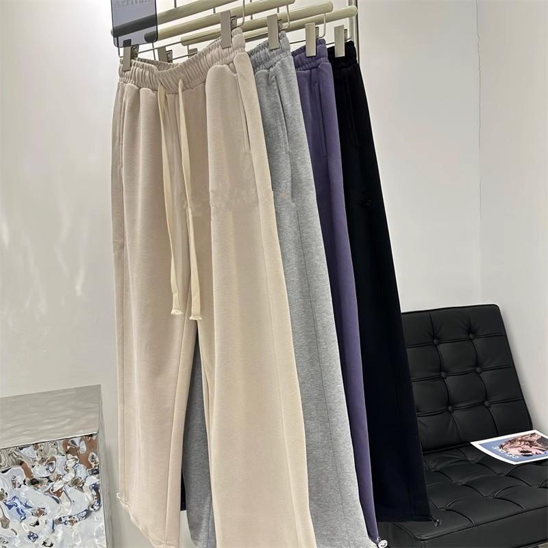 Extra Large 300 Catty Elastic Waist Wide-Leg Drawstring Pants for Spring/Autumn - Versatile Leisure Sportswear