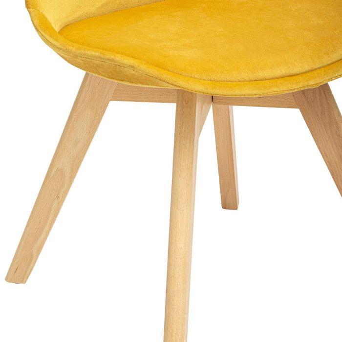 Chaise en velours style scandinave "Helsinki" Atmosphera