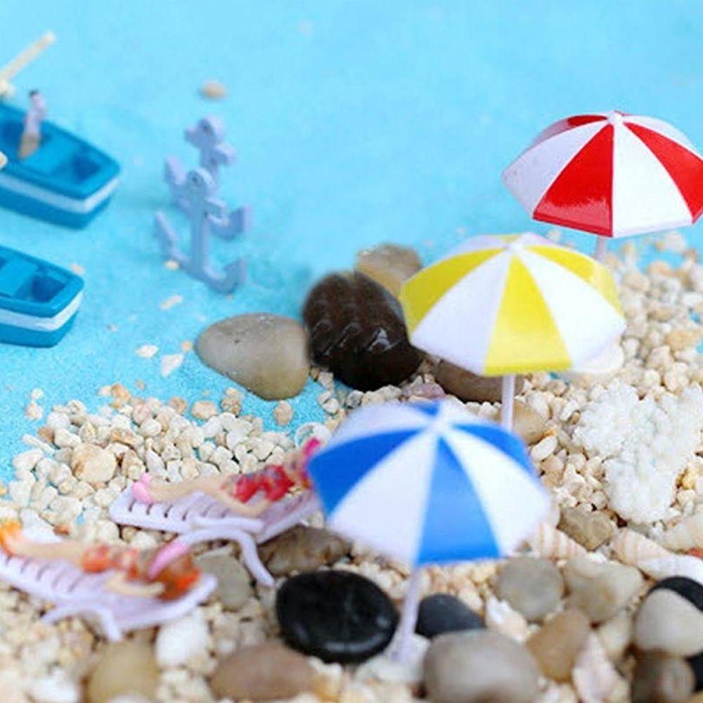 Miniature Landscape Dollhouse Fairy Garden Beach Sun Umbrella Micro Landscape Seascape Decoration