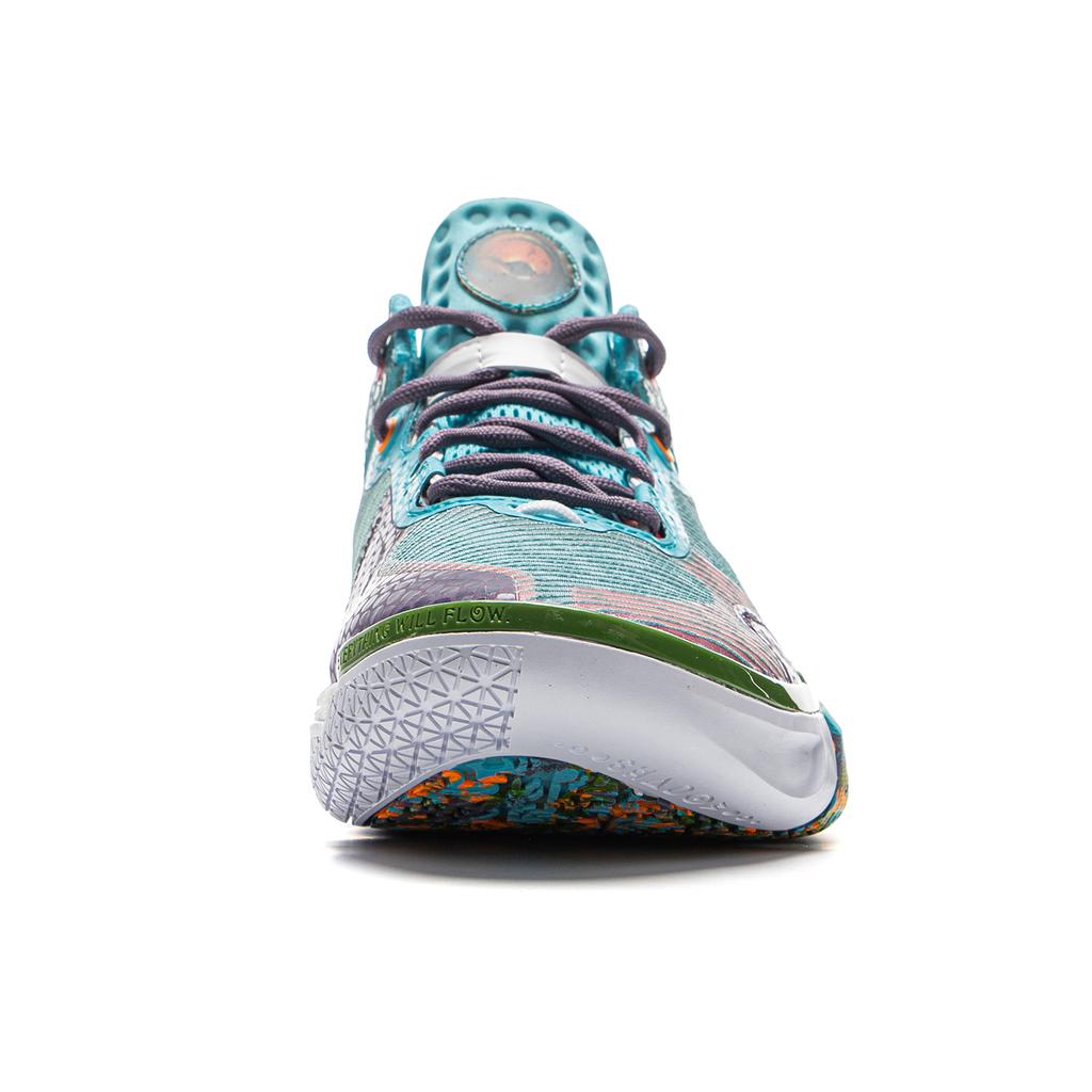 Li Ning Wade удобные универсальные нескользящие износостойкие низкие баскетбольные кроссовки мужские кроссовки сине-зеленые ABPV021-5