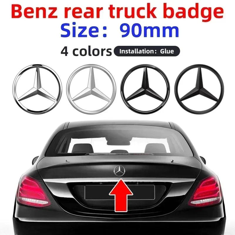 C200 New Car Mercedes Benz AMG 3D ABS silver/Black 9cm 90mm car rear Tail Trunk emblem badge sticker Decals For Mercedes Ben AM0