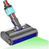 2025 Моющая щетка, совместимая с Dyson V7 V8 V10 V11 V15, Электрическая насадка-швабра для влажной и сухой уборки с зеленым светом, очищает и сушит твердые полы