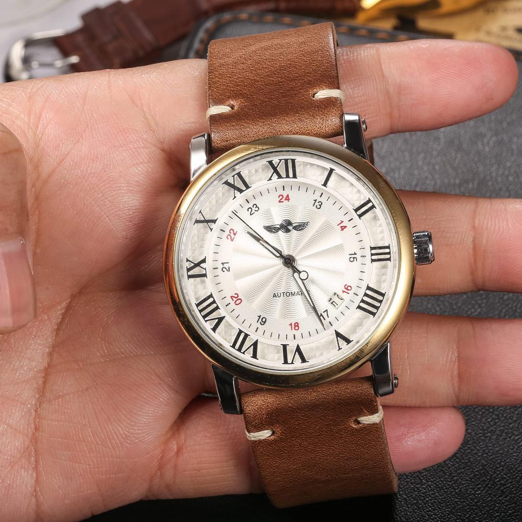 24mm Leather Watch Band Watch Band for Men Women Vintage Handmade Horween Chromexcel Soft Leather Watch Replacement Strap