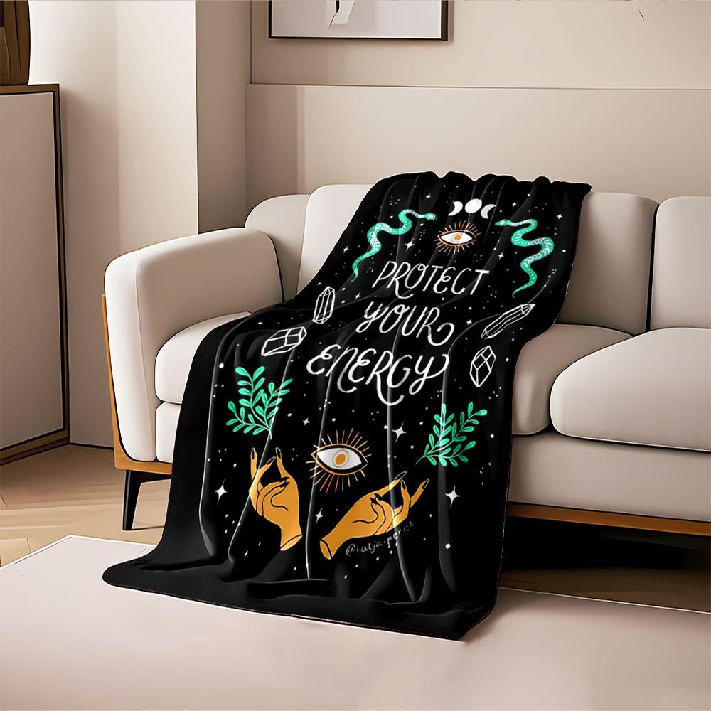 Mystical Energy Protection Blanket for all seasons blanket lunch break throw gift