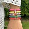 Summer Surfer Heishi Bracelet Set for Women Stackable Gold  Ploymer Bead Stretch  Beach Layering Bracelets Jewelry