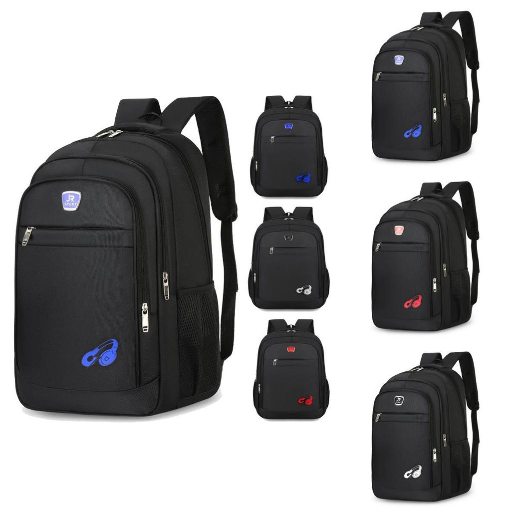 Earphone Pattern Print Oxford Canvas Large Capacity Backpack For Students And Travel With Breathable Design For Men And Women