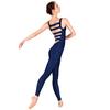 LZCMsoft Gray Women Nylon Tank Unitard Elastic Ladder Back Adults Sleeveless Ballet Unitards Bodysuits Stage Performance Suits