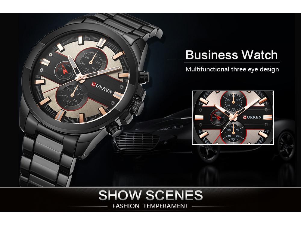 CURREN 8274 Men's Waterproof Business Casual Wristwatch