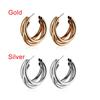 Рок Женские Украшения Металл Золото Серебро Серьги-кольца Минималистичные Толстая Трубка Геометрический Круглый