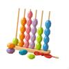 Wooden Lacing Beads Toys Sequencing & Stacking Block Toy Preschool Educational Learning Color